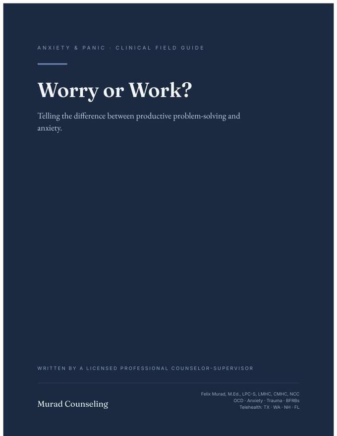 Worry or Work? 1 Preview of the Worry or Work? clinical field guide cover