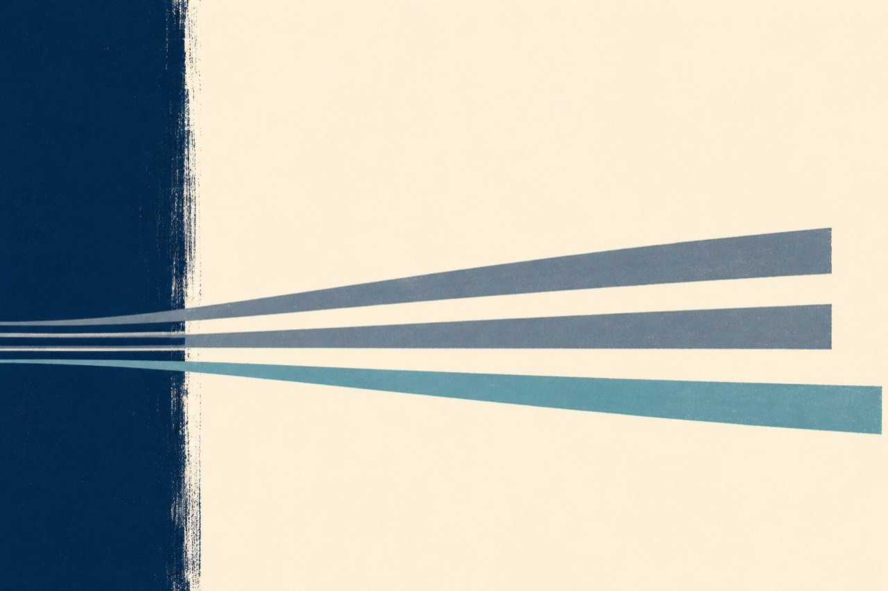 9 Questions to Ask Any EMDR Therapist Before Session One 1 Abstract blue lines extending across a cream background